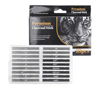 GAESHOW 18 Pieces Graphite Material Sticks, Square Compressed Charcoal Sticks Drawing Pencils Set for DIY Drawing Crafts, Sketching, Shading, Beginners and Artists