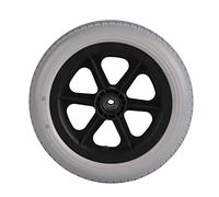 GAESHOW 2pcs 12 Inch Wheelchair Front Wheels, Replacement Wheels Grey Solid Tire, Disabled Access Wheel Anti-Slip Polyurethane Tyres