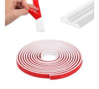GAESHOW 6M Silicone Quadrant Trim, Self Adhesive Flexible Moulding Skirting Board Trim, Laminate Floor Edging Beading for Wall, Ceiling, Cabinet, Worktop, Bath & Tile Edging