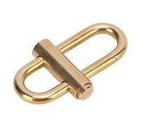 GAESHOW Keychain Hook Clip, Brass Oval Keychain Brass Key Chain Ring Small Oval Slide Locking Snap Lock Clip Buckle Carabiner Key Holder