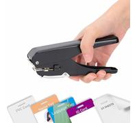 GAESHOW Slot Puncher Handheld Badge Hole Puncher, Metal ID Card Puncher, Heavy-Duty Hole Slotting Punch Tool for Luggage Tag, Name Tag and Badge Holder, Paper (Max 10 Sheets)