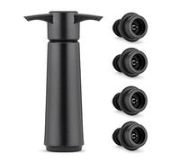 GAESHOW Wine Saver Vacuum Pump with 4 Stoppers, Wine Stopper & Preserver, Reusable Silicone Preserver Keeps Wine Fresh, Wine Preservation Tool for Wine Bottles,Beer Champagne Sparkling