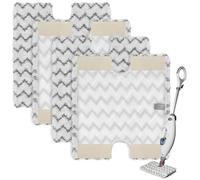 Gaethra 4 Pack Steam Mop Replacement Pads - Compatible with Shark S6001UK S6002UK S6003UK S6005UK Klik n' Flip Steam Cleaner, Highly Absorbent Machine Washable Microfibre Cloths for Hard Floors