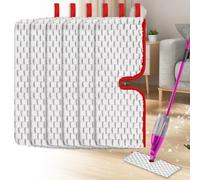 Gaethra 6 Pack Spray Mop Pad Replacement Compatible with Vileda ProMist MAX, Double-Sided Microfibre Spray Mop Pads for 1-2 Spray, Reusable & Machine Washable Floor Cleaning Refills for Wet & Dry Use
