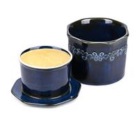 Gaethra Butter Dish with Lid, 280g Large Capacity French Butter Dishes, Elegant Ceramic Bell Design with Water Seals, Soft & Spreadable Butter at Room Temperature, Dishwasher Safe, Gift for Friends