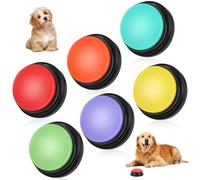Gaethra Dog Buttons Talk Training 6 Pack, Recordable Button, Sound Buttons with Anti-Slip Mat, 30 Second Voice Recording Button, Talking Buttons for Dogs to Press, Funny Gift for Kids Cats Puppy Pet