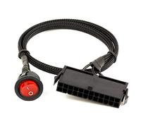 Gaetooely 24-Pin Female ATX PSU PC Power Supply Starter Tester Start Up Jumper Ridge Cable with ON/OFF Switch,50cm