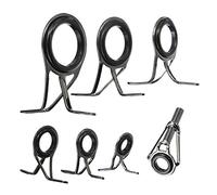 Gaetooely 7Pcs/Set Fishing Rod Guides Tip Fish 5-18Mm Dia Pole Repair Kit Line Rings Eyes Set