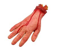 Gaetooely Bloody Horror Scary Halloween Prop Fake Severed Life Size Arm Hand House Scary Bloody