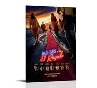 GAEYWQEEGR Bad Times at The El Royale Poster Vintage Painting for Room Wall Art Canvas Aesthetic Cover Poster 12x18inch(30x45cm) Frame-style