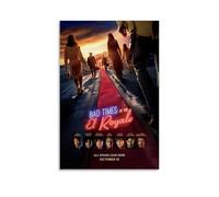 GAEYWQEEGR Bad Times at The El Royale Poster Vintage Painting for Room Wall Art Canvas Aesthetic Cover Poster 20x30inch(50x75cm) Unframe-style