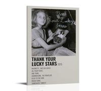 GAEYWQEEGR Beach House Thank Your Lucky Stars Poster Vintage Painting for Room Wall Art Canvas Aesthetic Cover Poster 24x36inch(60x90cm) Frame-style