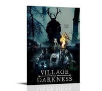 GAEYWQEEGR Village of Darkness Poster Vintage Painting for Room Wall Art Canvas Aesthetic Cover Poster 12x18inch(30x45cm) Frame-style