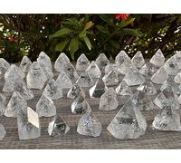 GAF TREASURES Apophyllite Tips, Apophyllite Point, Apophyllite Pyramid, Some with Rainbow Inclusions, Raw Crystals and Stones (1 oz)