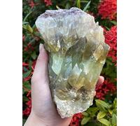 GAF TREASURES Extra Large Green Calcite Rough Natural Stones, Raw Calcite Green Crystals (0.25-0.5 Pounds)