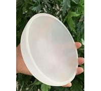 GAF TREASURES Extra Large Selenite Bowl, 6" Gemstone Carved Selenite Crystal Charging Bowl, Large Selenite Crystals Bowl For Smudging and Reiki