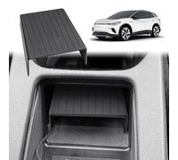 GAFAT Compatible with 2021-2026 VW ID.4 ID.5 GTX Pro Centre Console Organiser, 2025 ID4 Storage Box Shelf Riser for Two Mobile Phones, Double Storage Space, with Mat Non-Slip, ID4 Accessories
