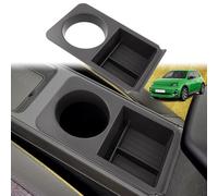 GAFAT Compatible with 2025 2026 Renault 5 E-Tech 4 E-Tech EV Centre Console Organiser 2-in-1, with Cup Holder & Shelf, R5 R4 Electric 3D Original Accessories, with Mats, Multifunctional