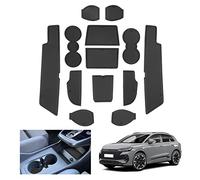 GAFAT Compatible with Audi Q4 Etron Rubber Mats UK RHD 2021-2025 2026, Q4 e-tron EV Electric Sportback Non-Slip Mats, Q4 Etron Car Mats for Centre Console Door Seam Storage Box Mats (Black)