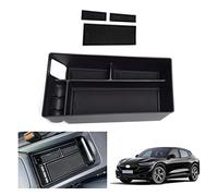 GAFAT Compatible with Ford Mustang Mach-E 2021-2025 2026 Centre Console Storage Box, Mach E 2025 Armrest Organiser Tray Centre Armrest Glove Box (Black)