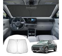 GAFAT Compatible with Hyundai Kona SX2 2024 2025 Sunshades Front Window Indoor, Kona SX2 Hybird EV Windscreen Parasol Sun Visor Sun Protection, Cooling, UV Protection, Kona 2024 Accessories