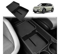 GAFAT Compatible with Kia EV3 GT Line Earth 2025 2026 Centre Console Storage Box, Double Layer with Top Shelf, Made of TPE Soft Rubber, Multifunctional Organiser Under the Centre Console