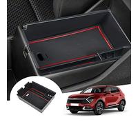 GAFAT Compatible with Kia Sportage NQ5 2025 2026-2022 (Automatic) Centre Console Storage Box, Facelift Sportage 2025 Armrest Organiser Tray Glove Box, Sportage NQ5 Accessories (Red)
