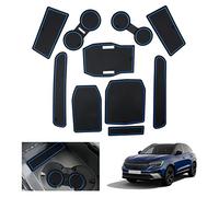 GAFAT Compatible with Renault Austral/Espace 6 VI 2025 2026-2023 Non-Slip Mats, Austral Accessories Esprit Alpine E-Tech Hybrid Rubber Mats for Centre Console, Door Seam (Blue)