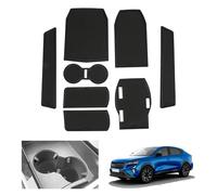 GAFAT Compatible with Renault Rafale 2024 2025 2026 Non-Slip Mats, Rubber Mats for Centre Console, Cup Holder, Door Seam, Rafale Accessories (Black)