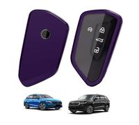 GAFAT Compatible with Skoda Kodiaq Superb 4 2024-2026 | Octavia 4 | Enyaq Elroq RS 2021-2025 26 Key Case, Key Protection Protective Case Combi SportLine Accessories, TPU Silica Gel (Purple)