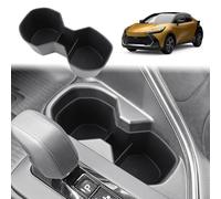 GAFAT Compatible with Toyota C-HR 2024 2025 2026 Hybrid PHEV Cup Holder Protective Cover, TPE Soft Rubber Centre Console Cup Holder OEM Original, Anti-Slip, Shockproof, 2025 CHR Accessories