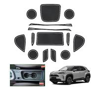 GAFAT Compatible with Toyota Yaris Cross 2021-2024 2025 Non-Slip Mats, Yaris Hybrid XP210 Rubber Mats, Centre Console, Door Seam Protection (White)