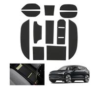 GAFAT Compatible with Volvo EX30 2024-2025 Non-Slip Centre Console and Door Seam Rubber Mats, Cup Holder Accessories (Black)