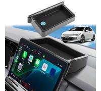 GAFAT Compatible with VW Golf 8.5 2025 2026 2027 Centre Console Organiser Behind the 12.9 Inch Discover Pro, Storage Box Shelves, Facelift Golf 8 GTI R Variant Accessories, with Mats
