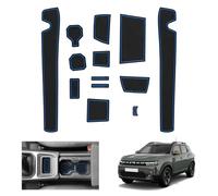 GAFAT Dacia Duster 3 Non-Slip Mats - Rubber Mats for Centre Console, Cup Holder, Door Seam - Blue