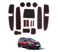 GAFAT Dacia Jogger Hybrid/Extreme 2022-2025 2026 Non-Slip Mats, Rubber Mats, Centre Console, Door Seam, Dacia Jogger Accessories (Red)