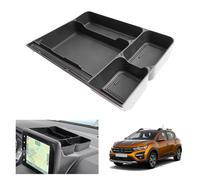GAFAT Dacia Sandero 3 Stepway Jogger 2025-2021 8 Inch Centre Console Organiser, for 8 Inch Media Nav Behind the Screen Storage Box Shelves Tray, 2024 Sandero III Accessories [Not Fαcelift 2026]