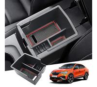 GAFAT Renaul-t Arkana 2021-2024 2025 Centre Console Storage Box, Arkana 2023 UK Armrest Organiser Tray Centre Armrest Glove Box, Compatible with Renault Arkana Accessories (Red)