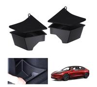GAFAT Tesla Model 3 Highland 2024 2025 Boot Organiser, TPE Waterproof Boot Storage Box Shelf for Model 3 2024 Boot Side, with Flocking Lid, Tesla Model 3 Accessoires [Pack of 2]