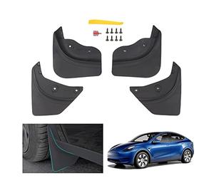 GAFAT Tesla Model Y 2021-2023 2024 Mudflaps, Tesla y Fender Front and Rear, Splash Guard, No Drilling Required, Strong Tough, Durable, Tesla Model Y Accessoires [OEM Original] (Pack of 4)