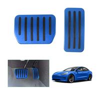 GAFAT Tesla Model Y Juniper 2025 2026/ Model 3 2022-2025 2026 Pedales para Gas y Frenos, Tesla Model 3 Highland Tapas de Pedal, Cubierta Pedales de Base, Accesorios Tesla Model Y 2025 (Azul)
