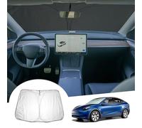 GAFAT Tesla Model Y Juniper/Tesla Model 3 2017-2025 2026 Sunshades, Sun Protection Front Windscreen Inside, Model 3 Highland Parasol Sun Visor, Cooling, UV Protection, Tesla Model Y 2025 Accessories