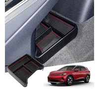 GAFAT V W ID.4 2021-2024 2025 Centre Console Storage Box, ID4 2023 Organiser Tray Glove Box Bottom Centre Console, Compatible with VW ID.4 Accessories (Red)