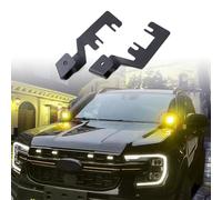 GafeSkui Ford Ranger 2023-2025 LED Pod Light Mount Brackets, Black Steel, Flat Surface Mount