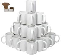 GAFFCO Sublimation Mugs 11oz 36 Pack Blank Plain White Large Handle Coffee Mug with Smashproof Boxes