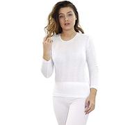 Gaffer Ladies Big Size Thermal Top Bottom Women Winter Warm Long Sleeve T Shirt (14-16, White)