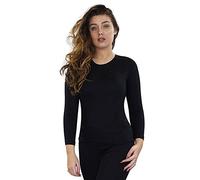 Gaffer Ladies Thermal Big Size Womens Tops Long Sleeve T Shirt Winter Warm Lace Tshirt Underwear Ski Wear Black UK 14-16