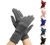 Gaffer Ladies Winter Knit Gloves 6 Pack Assorted Colours Acrylic Stretch Gloves, Warm Soft Lightweight Cold Weather Women Knitted Handwear Assorted - 6 Pack
