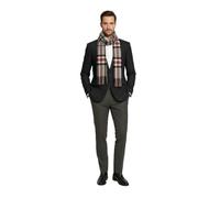 Gaffer Men Scarf Wool Blend Soft Plaid Check Women Knit Neckwear 200×32 cm Long Winter Warm Neck Double Sided Scarves Unisex Grey - SR07 200cm x 32cm