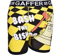Gaffer Mens Boxers Funny Boys Funky Rude Novelty Shorts Elasticated Trunks Stretchable Waist Underwear Bishop Yellow Small